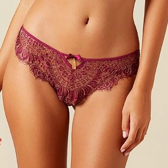Agent Provocateur ZALIA Thong NWT Burgundy VERY RARE! [B1]
